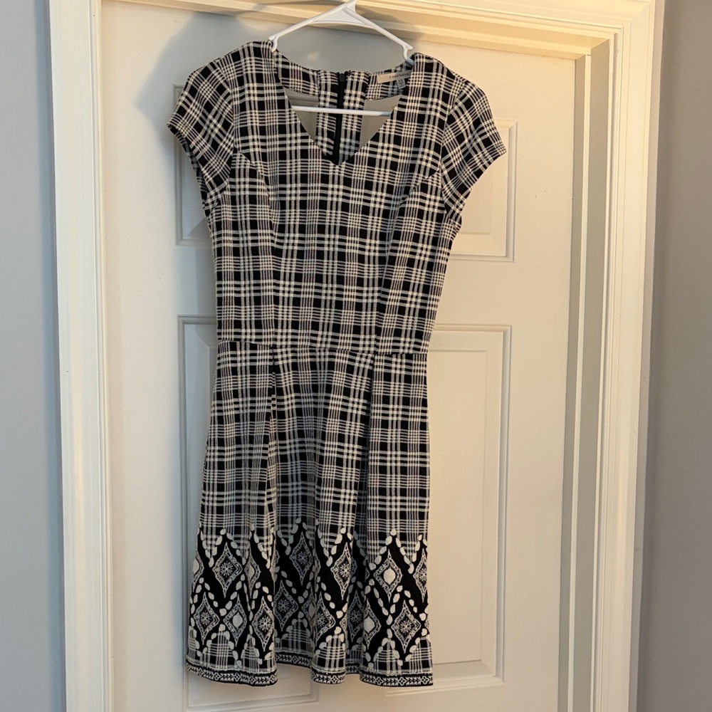 41 Hawthorn Black and White Patterned Dress